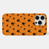 Halloweenspinnen zwart en Sinaasappel iPhone Hoesje (Achterkant horizontaal)