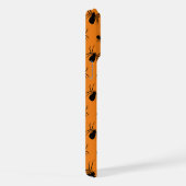 Halloweenspinnen zwart en Sinaasappel iPhone Hoesje (Rechterkant)