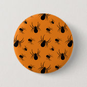 Halloweenspinnen zwart en Sinaasappel Ronde Button 5,7 Cm (Voorkant)