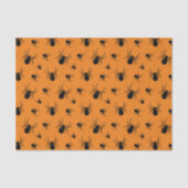 Halloweenspinnen zwart en Sinaasappel Tissuepapier (Voorkant)