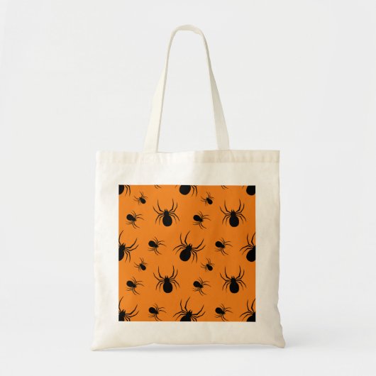 Halloweenspinnen zwart en Sinaasappel Tote Bag (Voorkant)