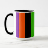 Halloweenstrepen in klassieke kleuren mok (Links)