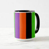 Halloweenstrepen in klassieke kleuren mok (Voorkant rechts)