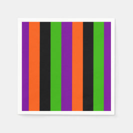 Halloweenstrepen in klassieke kleuren servet