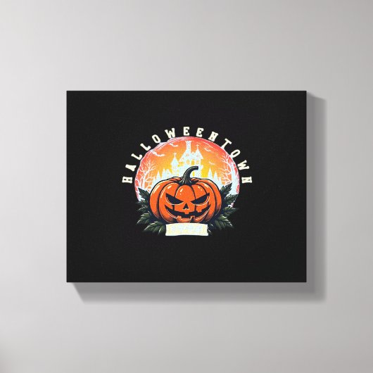 HalloweenTown 1998 Essential T-shirt Canvas Afdruk (Voorkant)