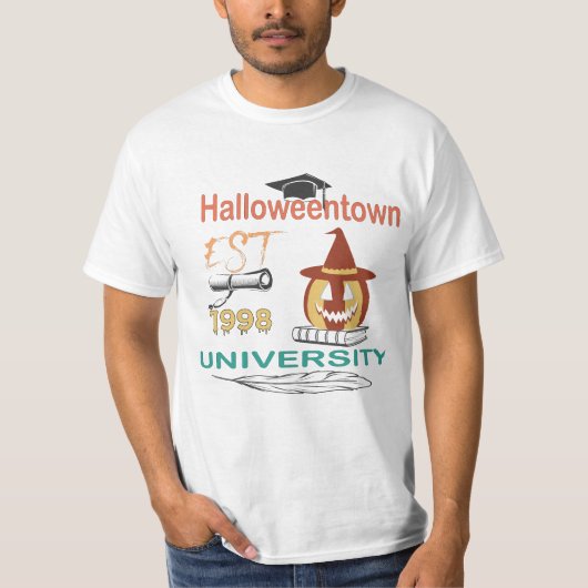 HALLOWEENTOWN EST 1998 UNIVERSITEIT T-SHIRT (Voorkant)
