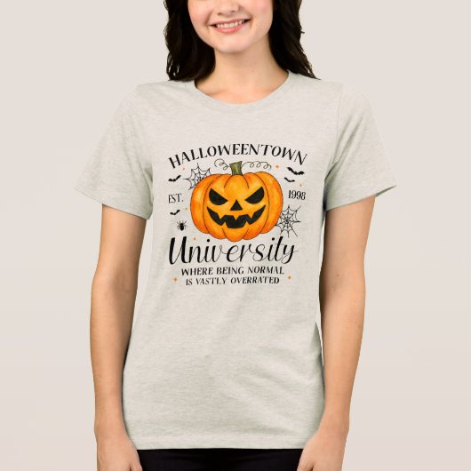 Halloweentown Universiteit – Grappige Halloween  Tri-Blend Shirt (Voorkant)
