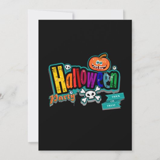 Halloweenuitnodiging, Halloweenpartijuitnodiging, Save The Date (Achterkant)