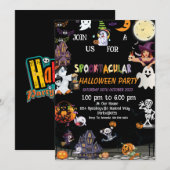 Halloweenuitnodiging, Halloweenpartijuitnodiging, Save The Date (Voorkant / Achterkant)