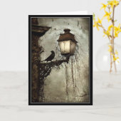 Halloweenvogel op een lantaarn Arthur Rackham Kaart (Gele Bloem)