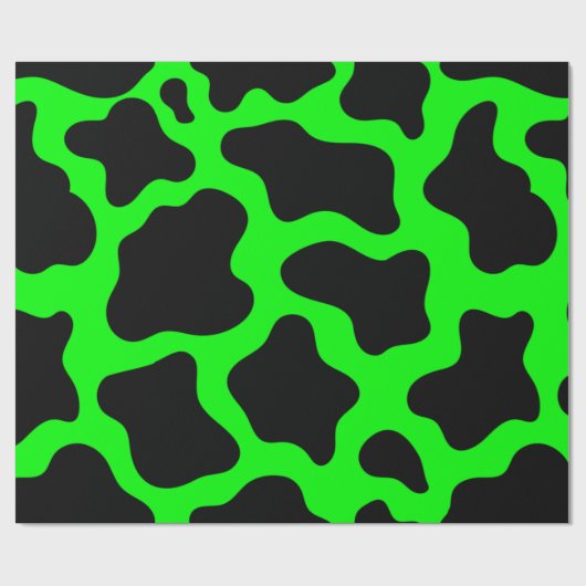 halloweenzuurgroene koe cadeaupapier (Vlak)