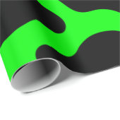 halloweenzuurgroene koe cadeaupapier (Rol Hoek)