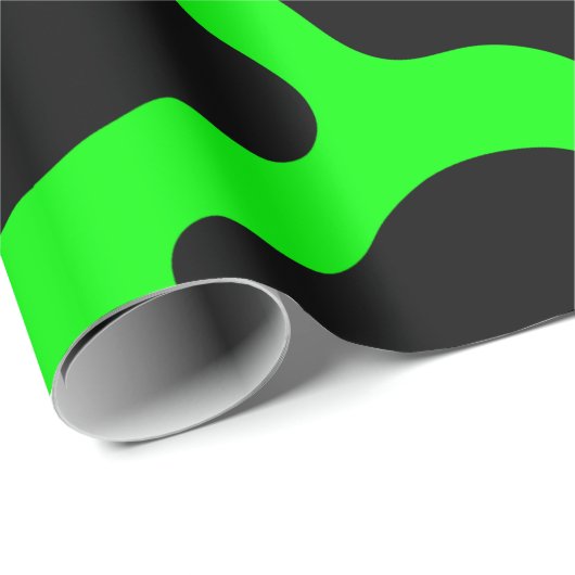 halloweenzuurgroene koe cadeaupapier (Rol Hoek)