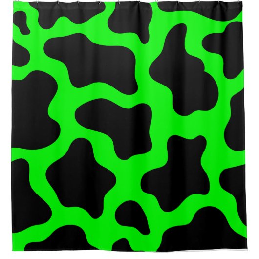 halloweenzuurgroene koe douchegordijn (Voorkant)