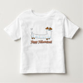 Halloweiner Dachshund Kinder Shirts (Voorkant)