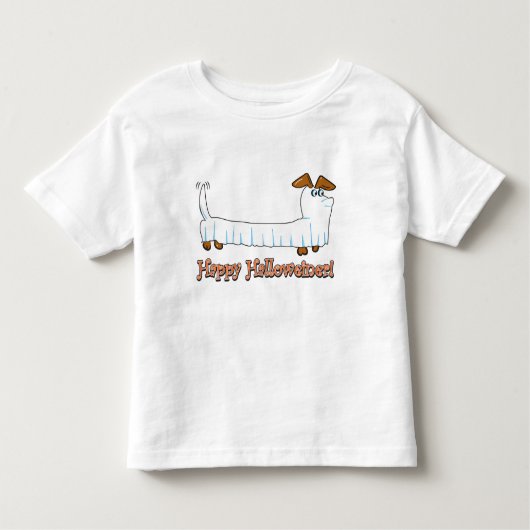 Halloweiner Dachshund Kinder Shirts (Voorkant)