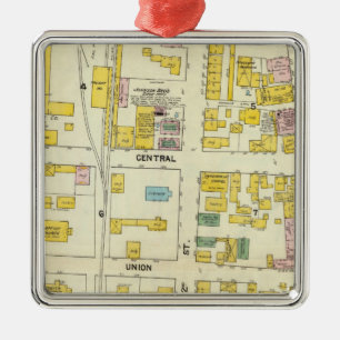 Hallowell, Kennebec County en Maine 2 Metalen Ornament