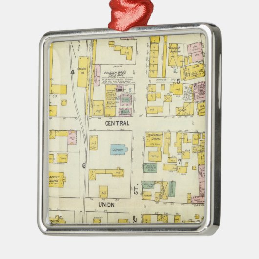 Hallowell, Kennebec County en Maine 2 Metalen Ornament (Links)