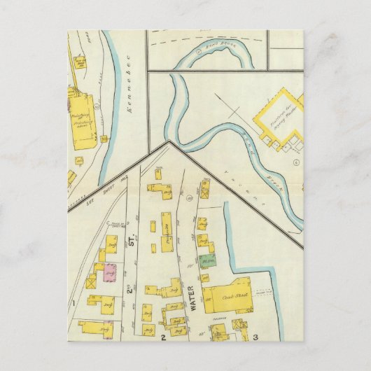 Hallowell, Kennebec County, en Maine 3 Briefkaart (Voorkant)