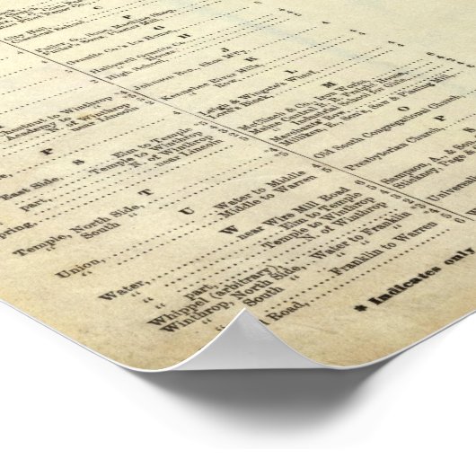 Hallowell, Kennebec County en Maine Poster (Hoek)