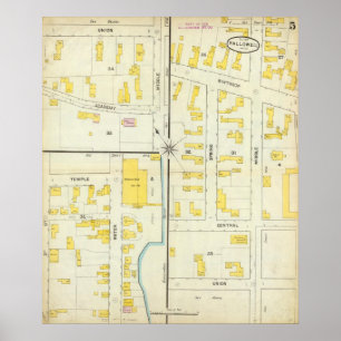 Hallowell, Kennebec County en Maine Poster