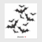 Hallowen Black Bats Sticker (Vel)
