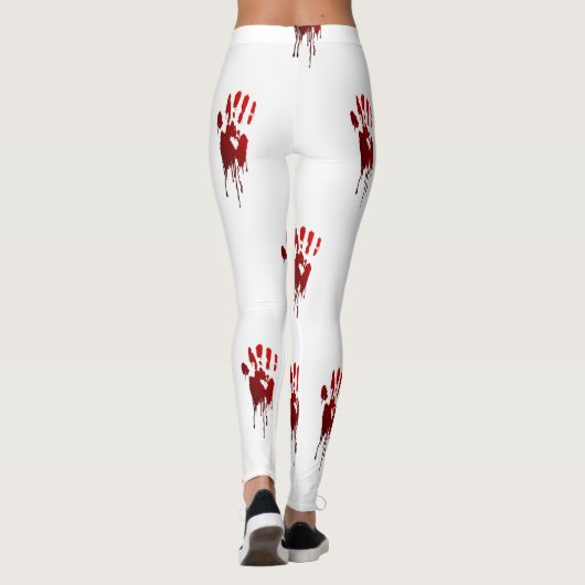 hallowen bloederige handen leggings (Achterkant)