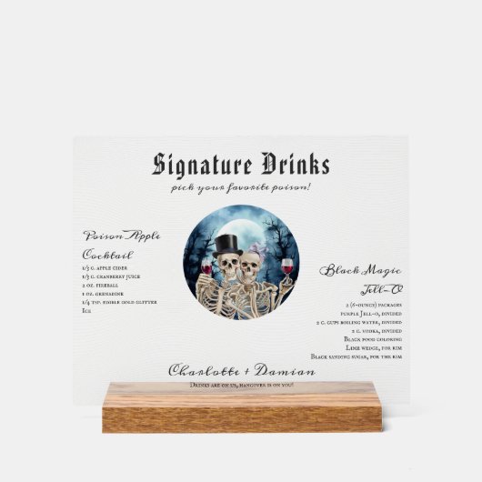 Hallowen Gothic Schedels Tarot De Geliefden Trouwe Acryl Bord (Voorkant)