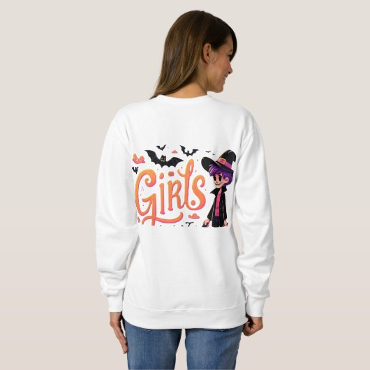 Hallowen meisje T-Shirt (Achterkant volledig)