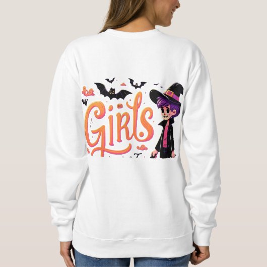 Hallowen meisje T-Shirt (Achterkant)