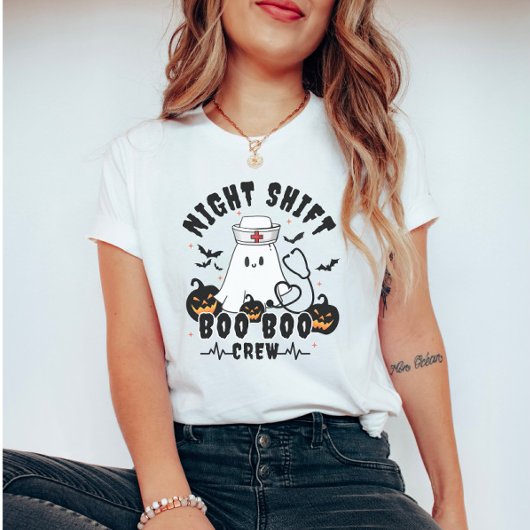 Hallowen Nurse Night Shift Crew T-shirt