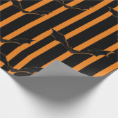 Hallowen Stripes en Bats Cadeaupapier (Hoek)