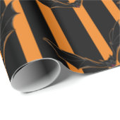 Hallowen Stripes en Bats Cadeaupapier (Rol Hoek)