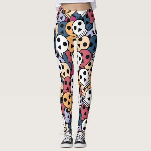 hallowensschedel leggings (Voorkant)