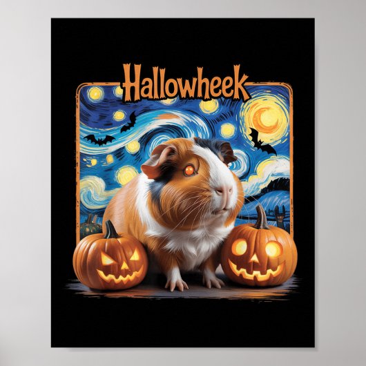 Hallowheek Guinea G Halloween Art Poster (Voorkant)