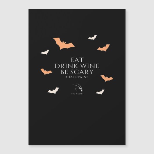 Hallowine Halloween Citaat Eet Drink (Voorkant)