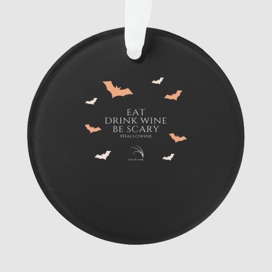Hallowine Halloween citaat Eet Drink Ornament (voorkant)