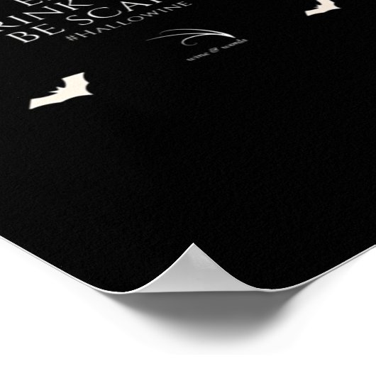 Hallowine Halloween Quote Eat Drink Poster (Hoek)