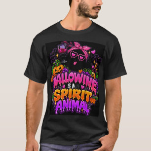 Hallowine Is Mijn Spirituele Dier Ghost Wijn T-shirt