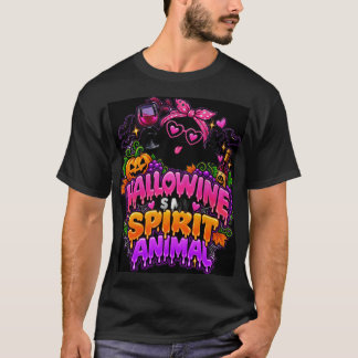 Hallowine Is Mijn Spirituele Dier Ghost Wijn T-shirt
