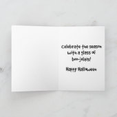 Hallowino Pumpkin Wine Glass Halloween Kaart (Binnen)