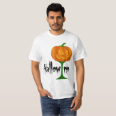 Hallowino Pumpkin Wine Glass Halloween T-shirt (Voorkant volledig)