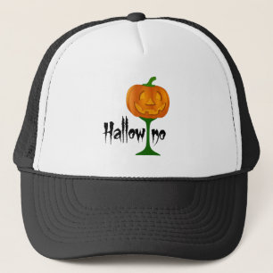 Hallowino Pumpkin Wine Glass Halloween Trucker Pet