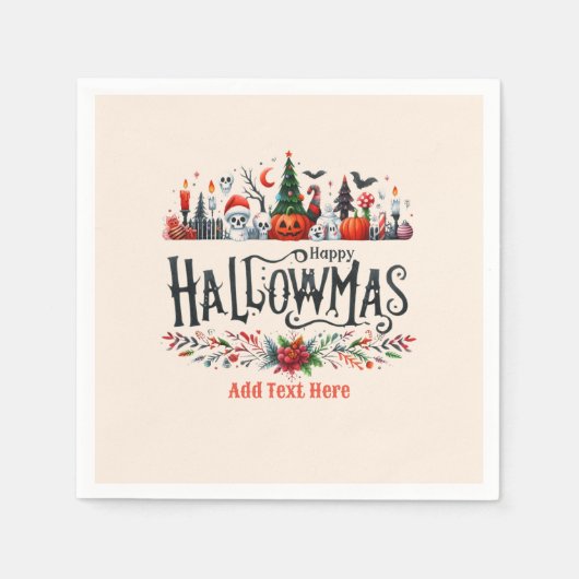 Hallowmas Halloween Kerst Mashup Servet (Voorkant)