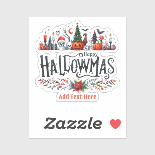 Hallowmas Halloween Kerst Mashup Sticker (Vel)