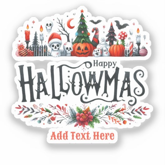 Hallowmas Halloween Kerst Mashup Sticker (Voorkant)