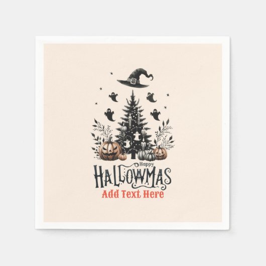 Hallowmas Halloween Kerstmis Mashup Servet (Voorkant)
