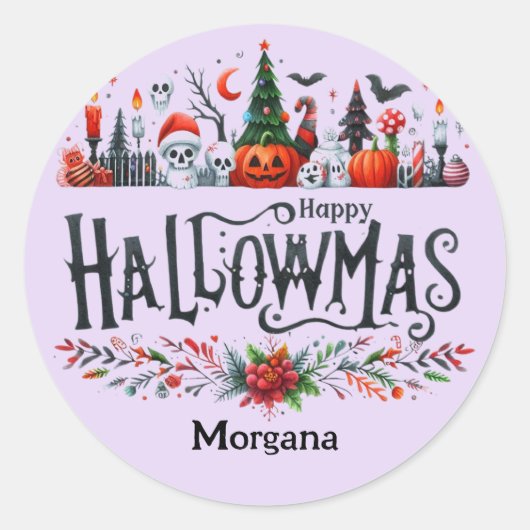 Hallowmas Stickers Halloween Kerst Mashup (Voorkant)
