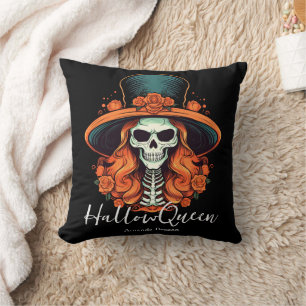 HallowQueen Skelet Vrouw Halloween Kussen