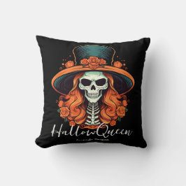 HallowQueen Skelet Vrouw Halloween Kussen